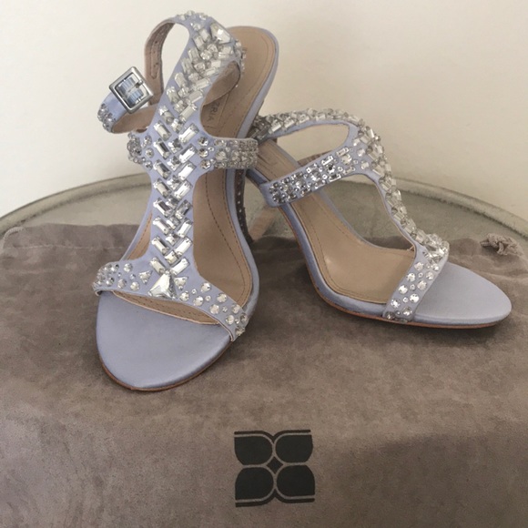 bcbg silver heels